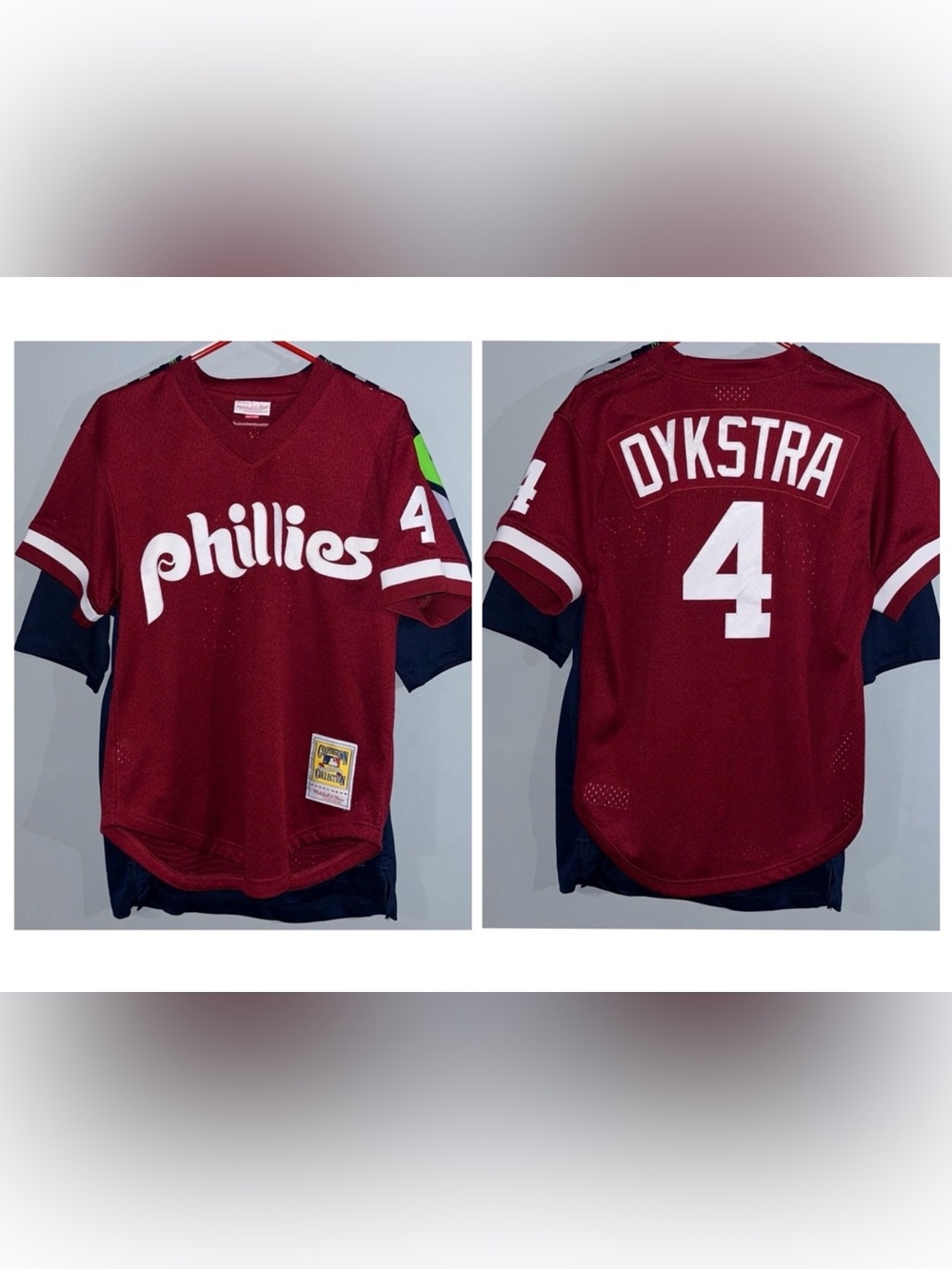 Philadelphia Phillies No. 4 Len Dykstra Mitchell Ness Authentic 1991 MLB Jersey